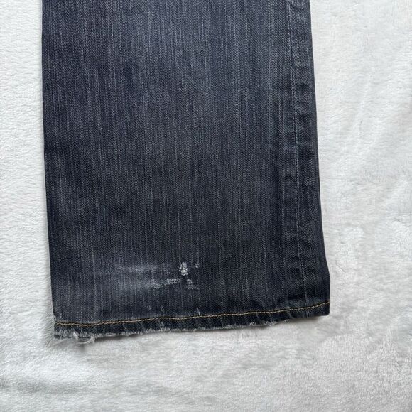 7 For All Mankind Classic Flare Jeans SZ 28 Denim Pants Ladies Dark Wash Stretch - Picture 9 of 14